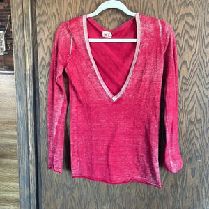 (Red) Gap V Neck‎ Sweater